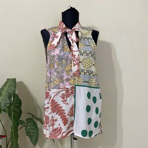 Moulinette Soeurs by Anthropologie blouse women’s sz. M multi floral print tie